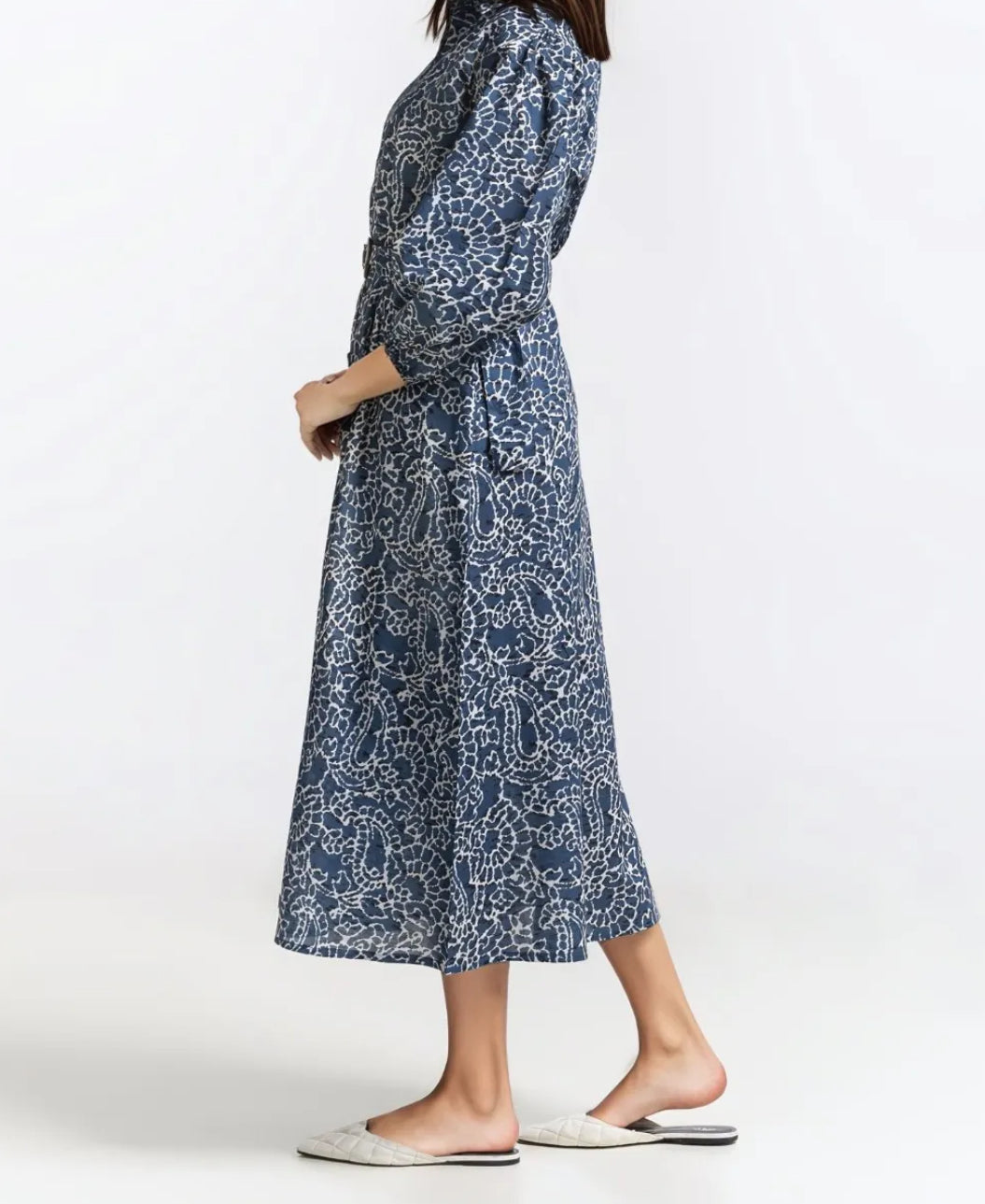 Collar-Button Down Maxi Dress