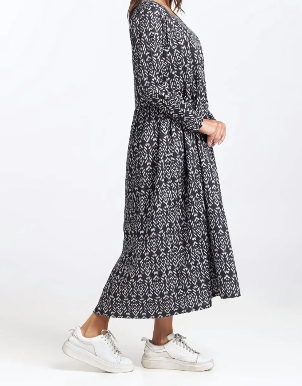 Printed Square Neck Maxi Dress